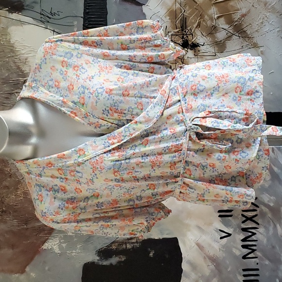 Old Navy Floral True Wrap Blouse Woman XXL - Picture 1 of 10